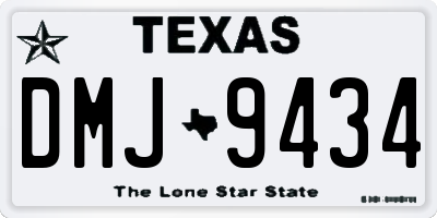 TX license plate DMJ9434