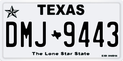 TX license plate DMJ9443