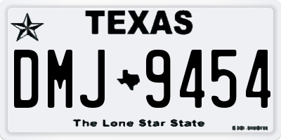 TX license plate DMJ9454