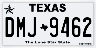 TX license plate DMJ9462