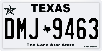 TX license plate DMJ9463