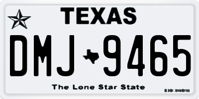 TX license plate DMJ9465