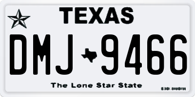 TX license plate DMJ9466