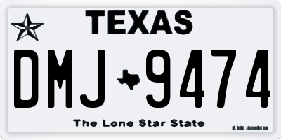 TX license plate DMJ9474