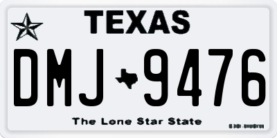TX license plate DMJ9476
