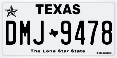 TX license plate DMJ9478