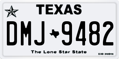 TX license plate DMJ9482