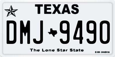TX license plate DMJ9490