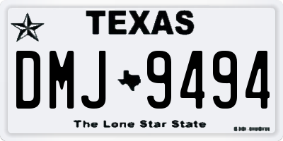 TX license plate DMJ9494