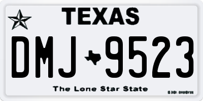 TX license plate DMJ9523