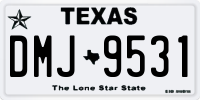 TX license plate DMJ9531