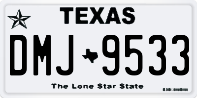 TX license plate DMJ9533