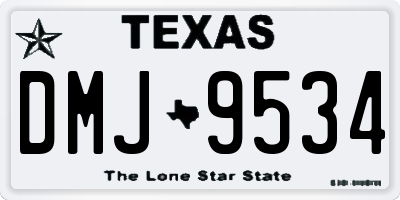 TX license plate DMJ9534