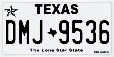 TX license plate DMJ9536