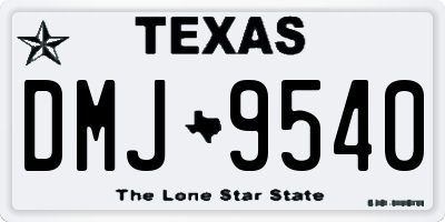 TX license plate DMJ9540