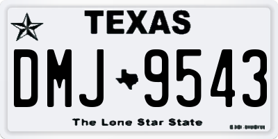 TX license plate DMJ9543