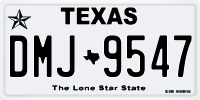 TX license plate DMJ9547