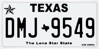 TX license plate DMJ9549