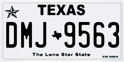 TX license plate DMJ9563
