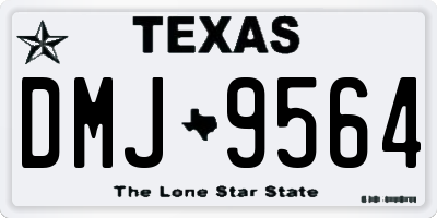 TX license plate DMJ9564