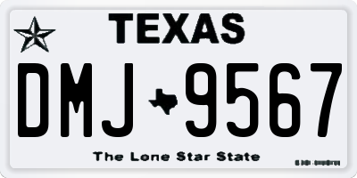 TX license plate DMJ9567
