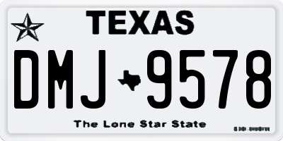 TX license plate DMJ9578