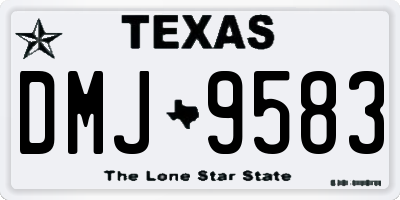 TX license plate DMJ9583
