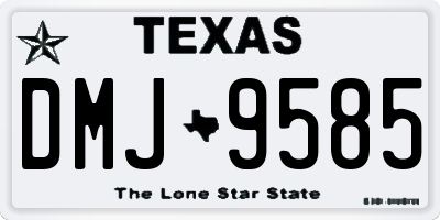 TX license plate DMJ9585