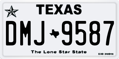 TX license plate DMJ9587
