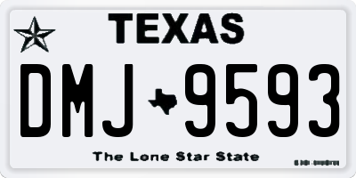 TX license plate DMJ9593
