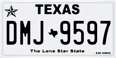 TX license plate DMJ9597