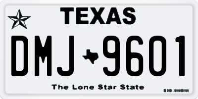 TX license plate DMJ9601