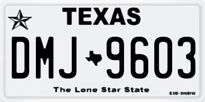 TX license plate DMJ9603