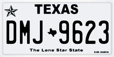 TX license plate DMJ9623