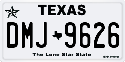 TX license plate DMJ9626
