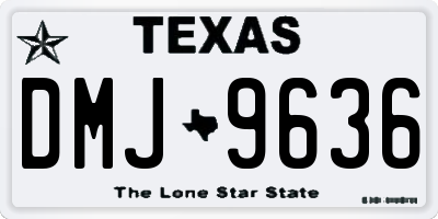 TX license plate DMJ9636