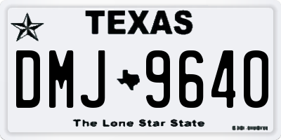 TX license plate DMJ9640
