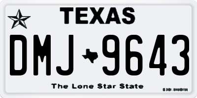 TX license plate DMJ9643