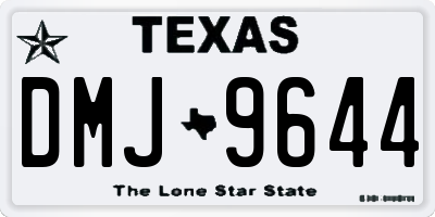 TX license plate DMJ9644