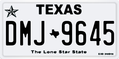 TX license plate DMJ9645