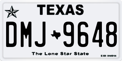 TX license plate DMJ9648