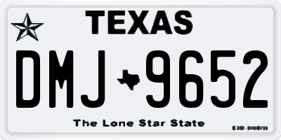 TX license plate DMJ9652