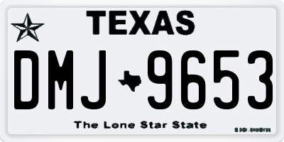 TX license plate DMJ9653