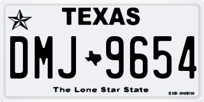 TX license plate DMJ9654