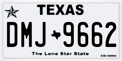 TX license plate DMJ9662