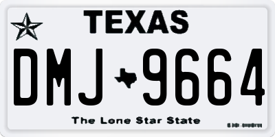 TX license plate DMJ9664