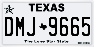 TX license plate DMJ9665