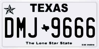 TX license plate DMJ9666