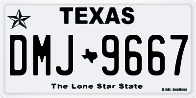 TX license plate DMJ9667