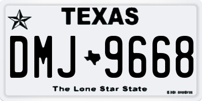 TX license plate DMJ9668